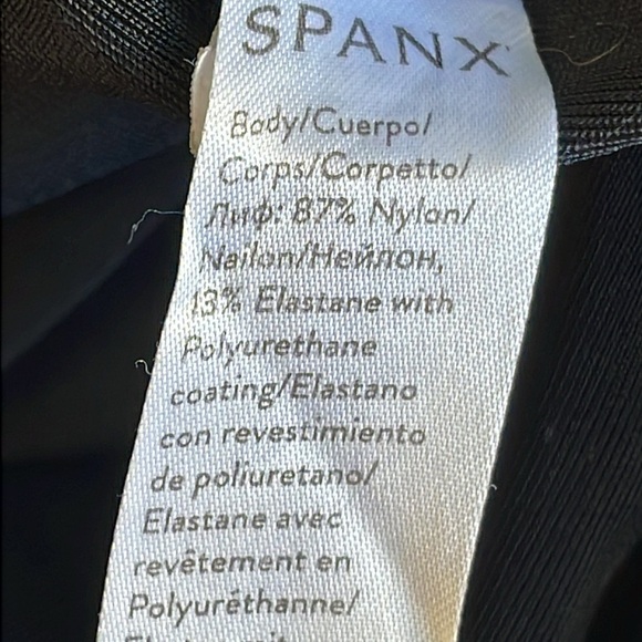 Spanx Faux Leather Leggings Black High Waist Compression - Picture 6 of 6